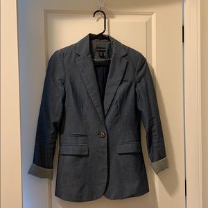 Willi Smith 3/4 sleeve denim blazer